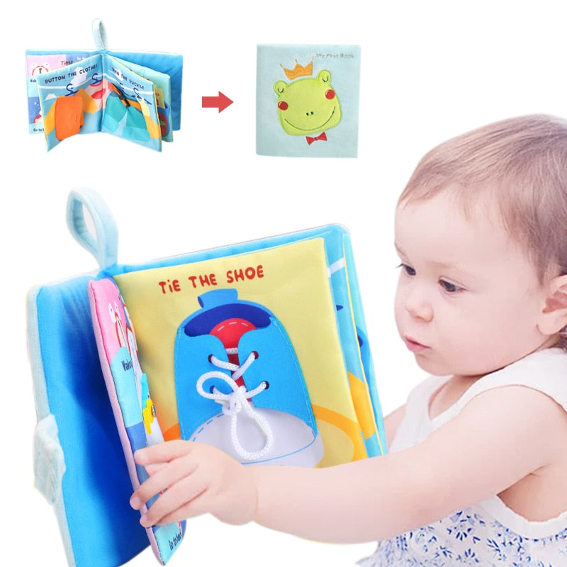 4-pack Baby Soft Cloth Book Cloth Book Set Wrinkle Book Educational  Learning Toys Baby Fabric Baby Activity Wrinkle Book Baby Toddler Unisex