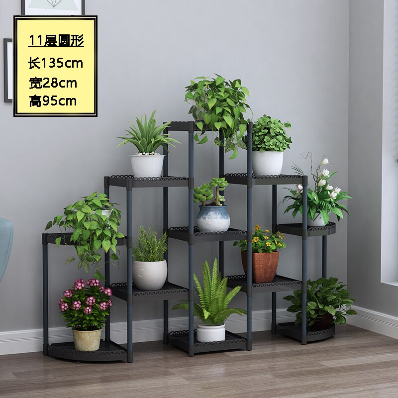 Flower Shelf Indoor Balcony Stand Plastic Frame Rack