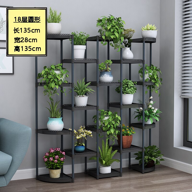 Flower Shelf Indoor Balcony Stand Plastic Frame Rack