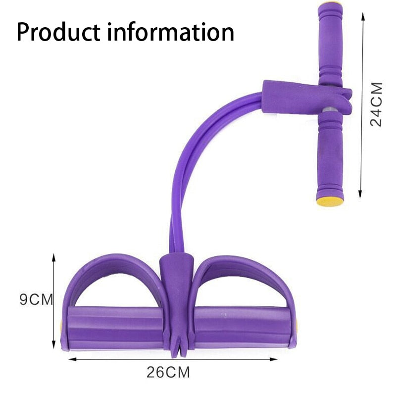 4 Tubes Resistance Bands Elastic Pull Ropes Exerciser