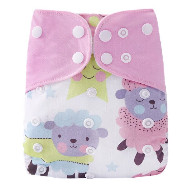 Pack of 5 - Reusable Cloth Diaper Adjustable Baby Nappies Washable Fit 3-15 kg