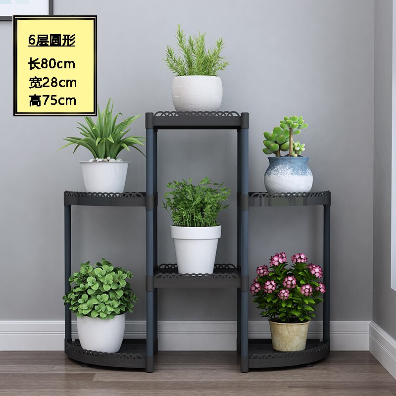 Flower Shelf Indoor Balcony Stand Plastic Frame Rack