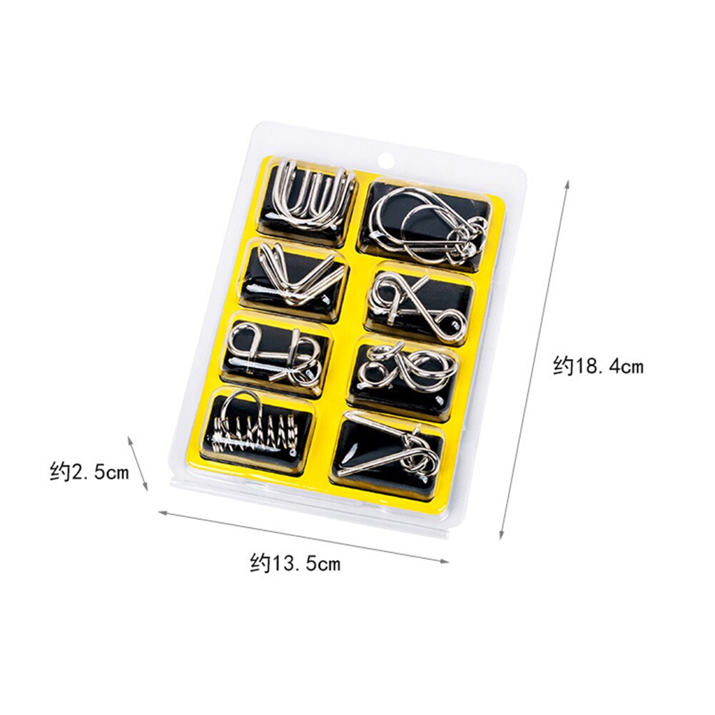 Metal Wire Puzzle IQ Mind Brain Teaser Puzzles Game Educational Toys