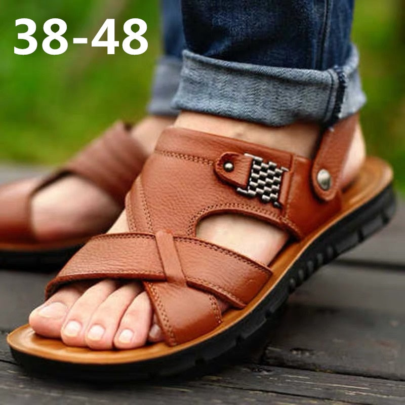 Men's Summer Sandals Genuine Leather Casual Fashion
