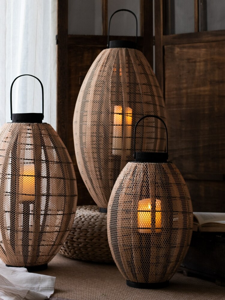 Nordic Style Floor Lantern Lamp Courtyard Garden Decorations