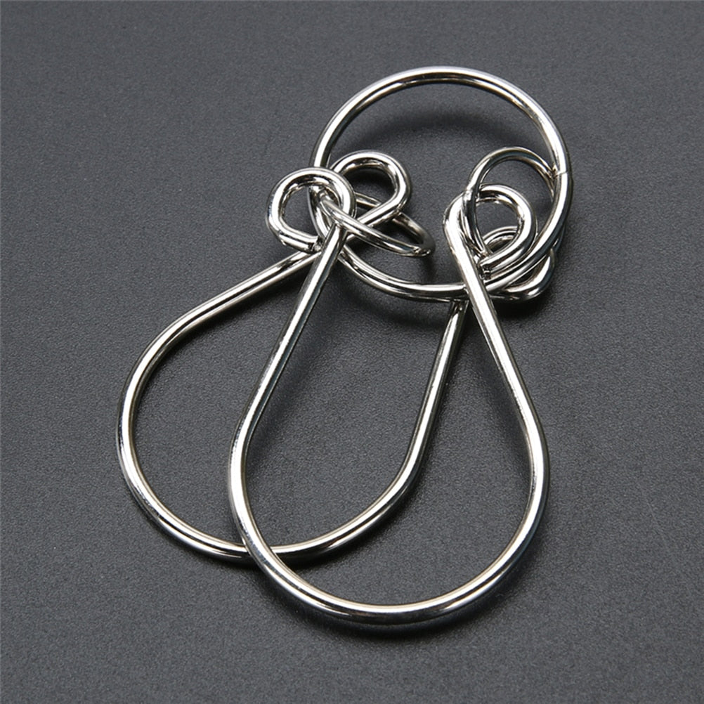 Metal Wire Puzzle IQ Mind Brain Teaser Puzzles Game Educational Toys