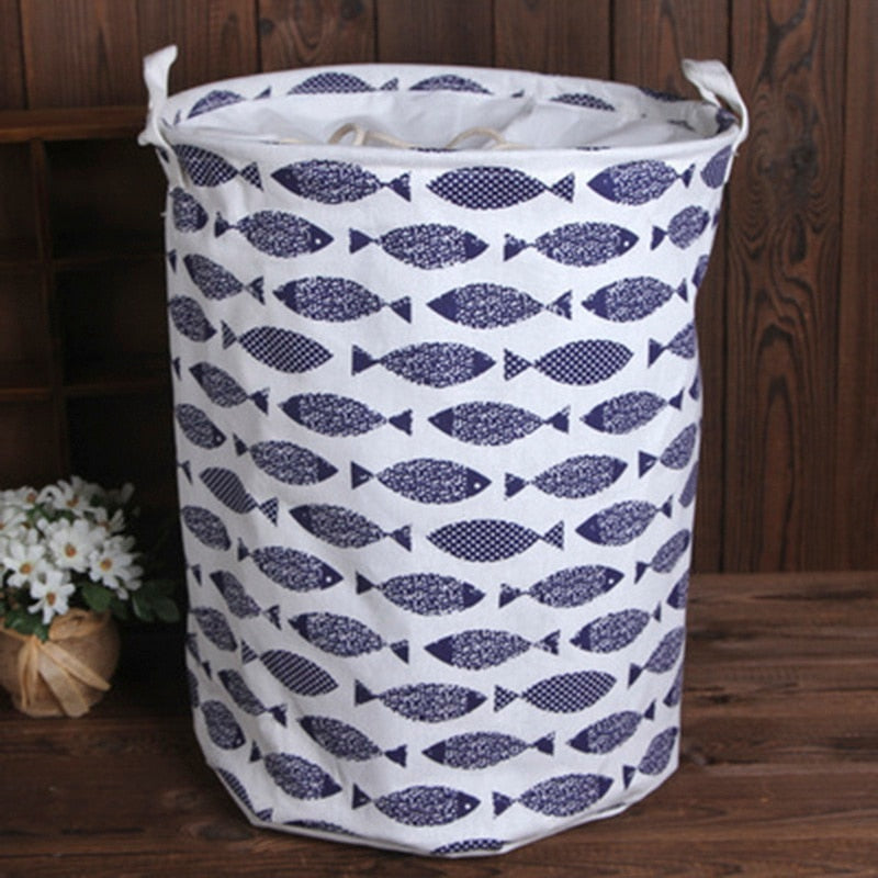 Folding Laundry Basket Storage Bucket Organizer