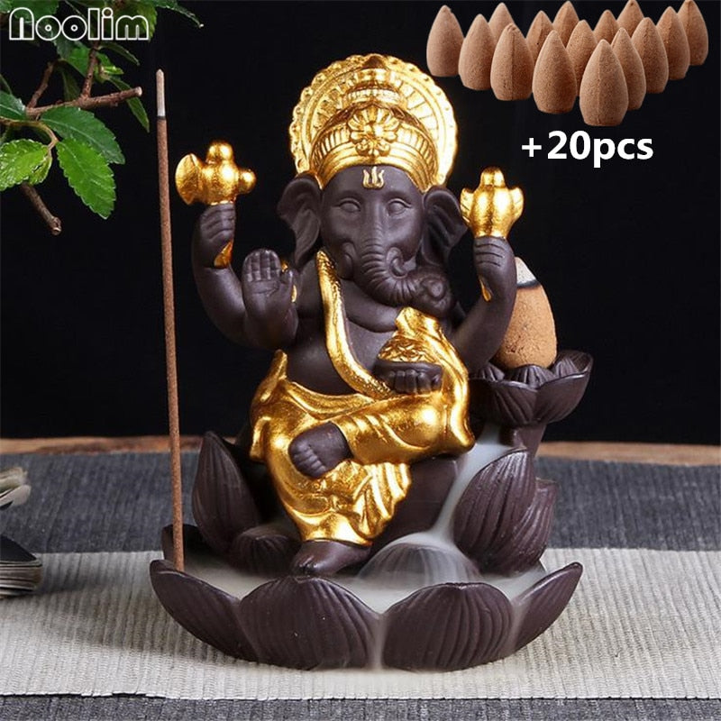 Ganesha Backflow Incense Burner