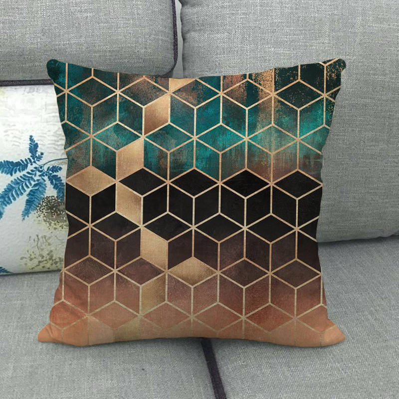 Pack of 2 - Golden Edge Design Pillow Covers Cushion Cover