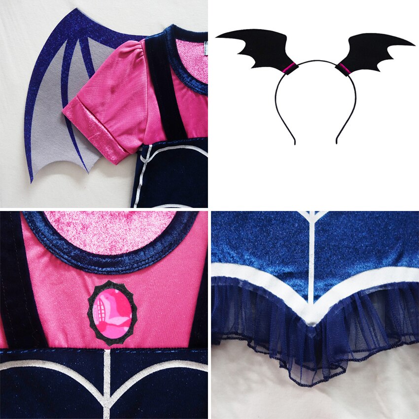 Kids Girls Anime Costume Halloween Cosplay Carnival Party Vampire Fancy Dress