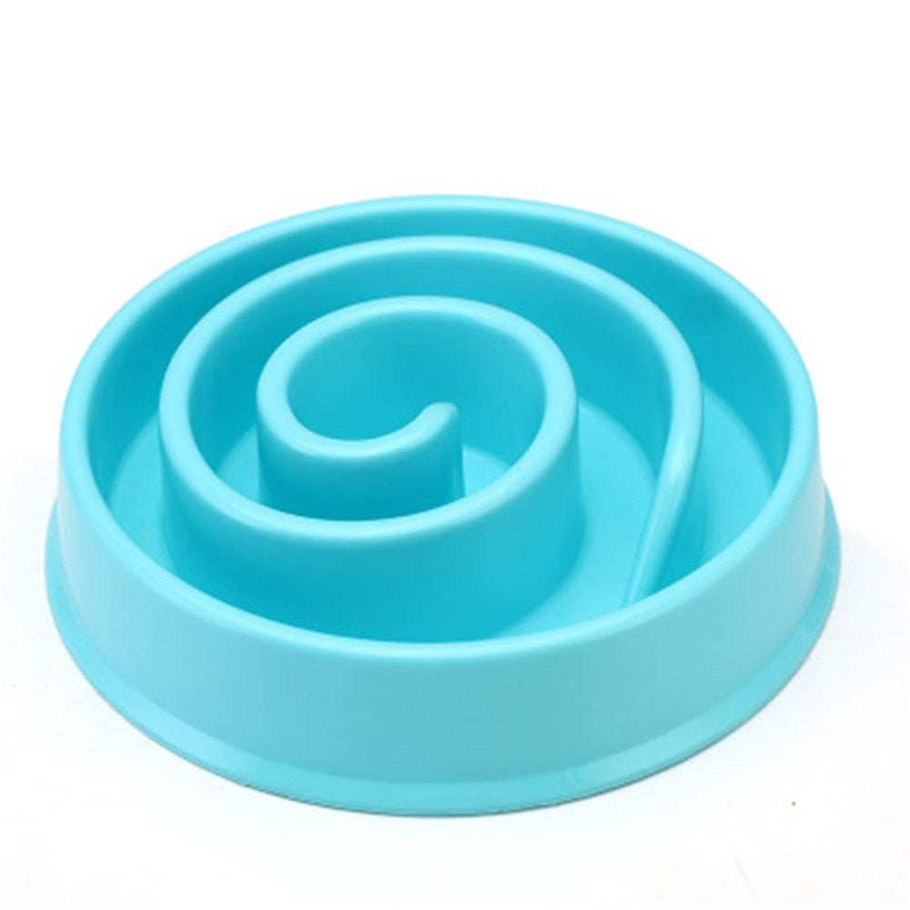 Pet Dog Feeding Food Bowls Puppy Slow Eating Feeder
