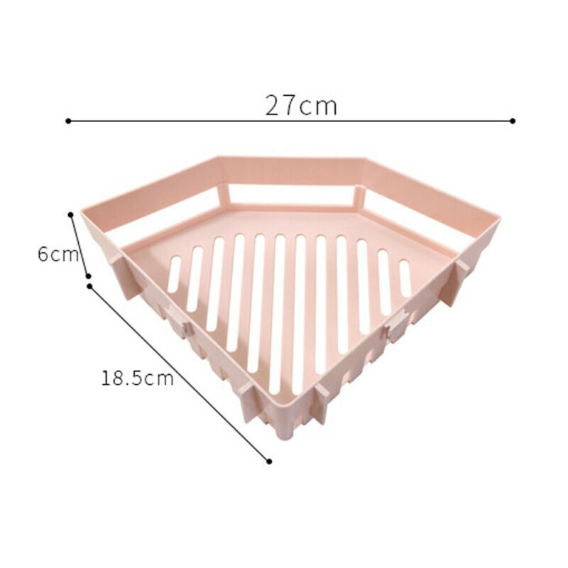 Pack of 3 Suction Wall Triangular Shower Caddy Shelf Bathroom Corner