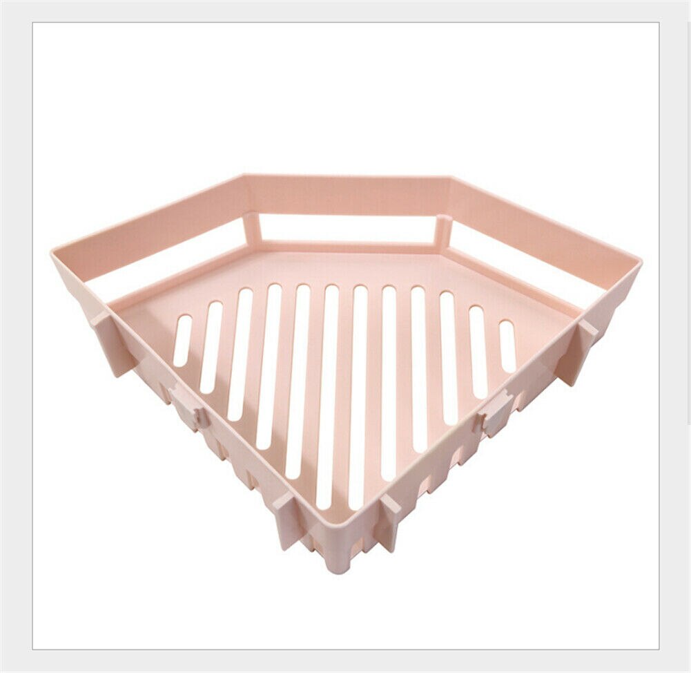 Pack of 3 Suction Wall Triangular Shower Caddy Shelf Bathroom Corner