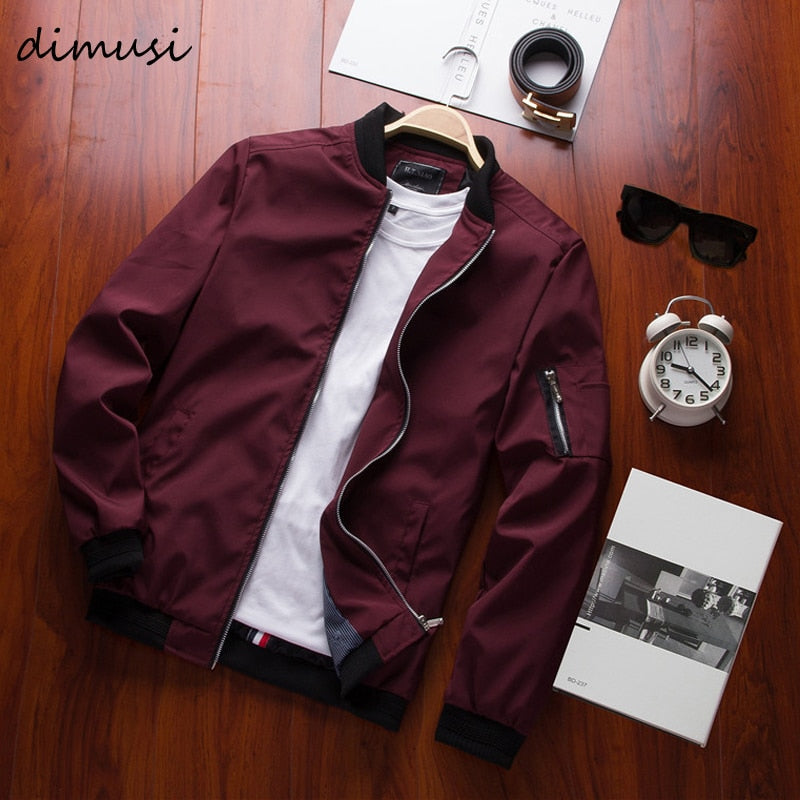 Spring New Men's Bomber Zipper Jacket Male Casual