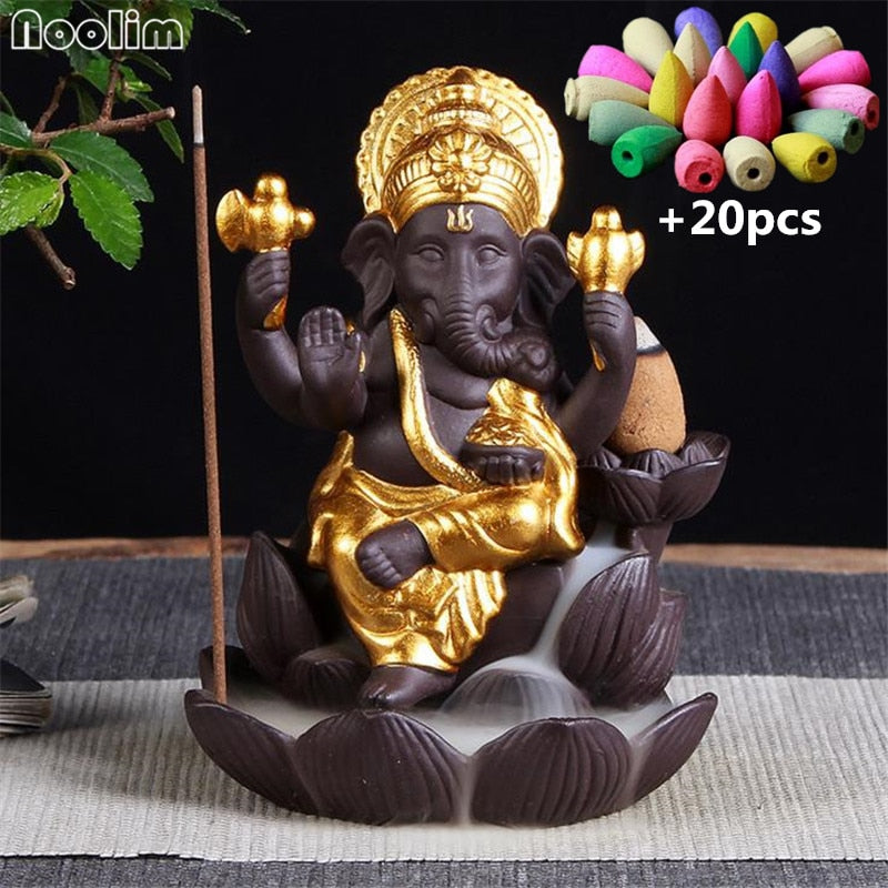 Ganesha Backflow Incense Burner