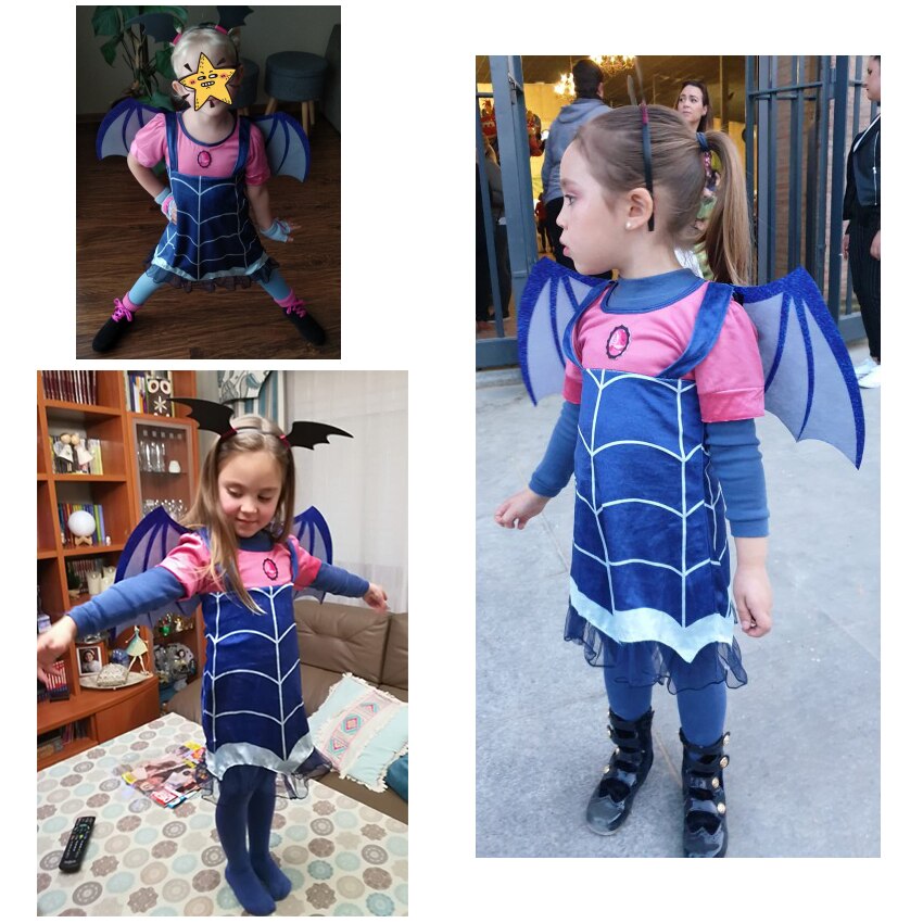 Kids Girls Anime Costume Halloween Cosplay Carnival Party Vampire Fancy Dress