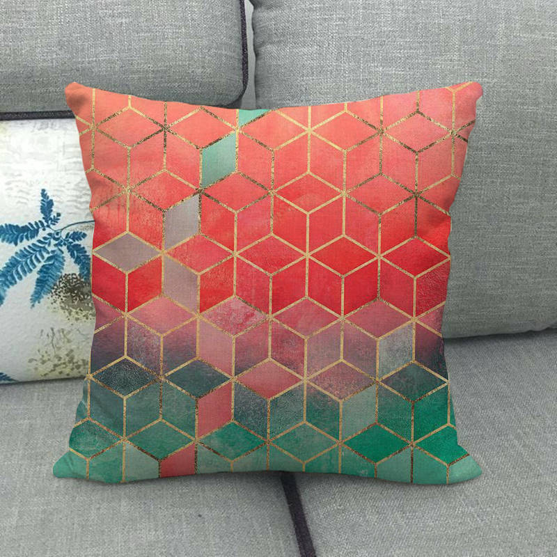 Pack of 2 - Golden Edge Design Pillow Covers Cushion Cover