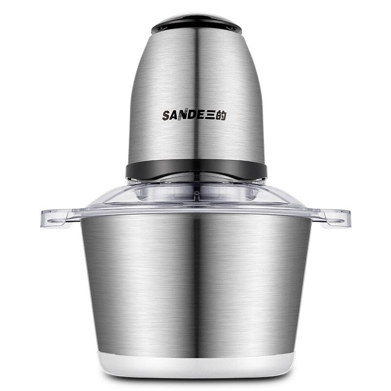 Meat Grinder Electric Stainless Steel Mixer 2L Food Processor Portable Blender