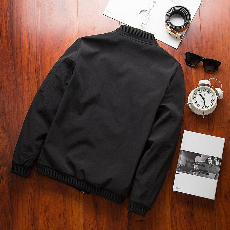 Spring New Men's Bomber Zipper Jacket Male Casual