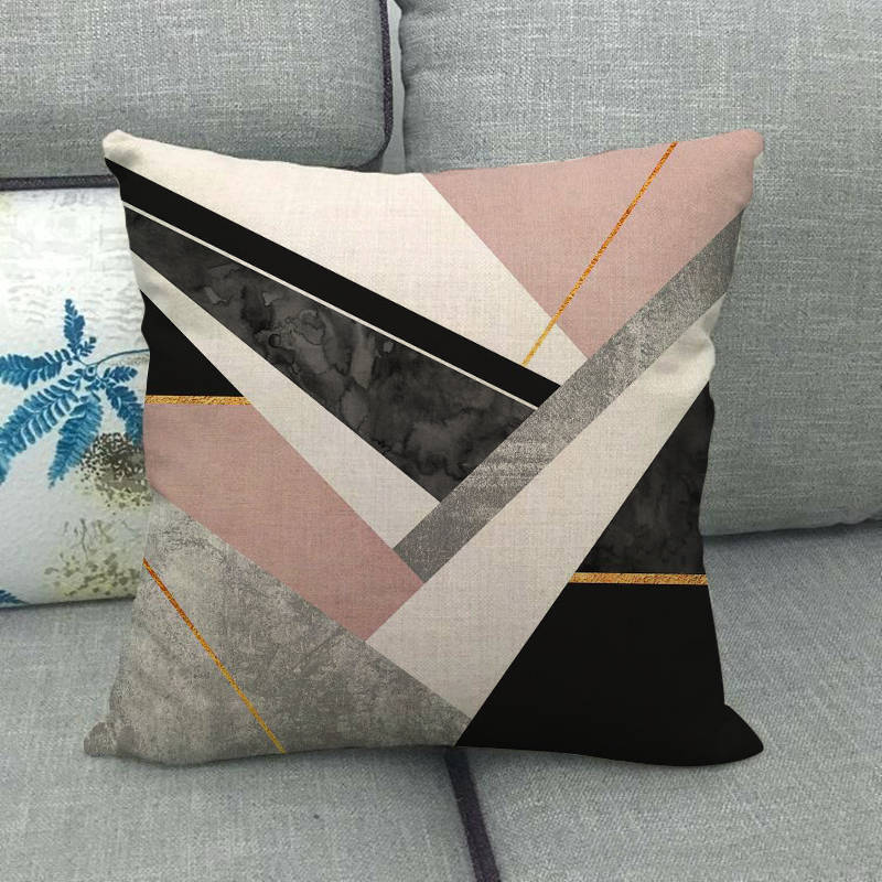 Pack of 2 - Golden Edge Design Pillow Covers Cushion Cover