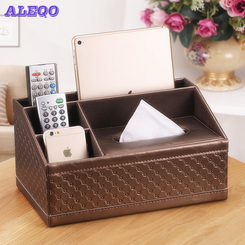 1pc Flower Detail Tissue Storage Box, Multi-functional Remote Control  Storage Box, Creative Tissue Holder For Living Room Desktop