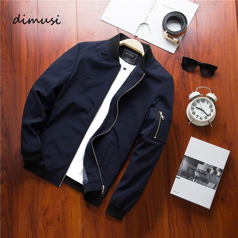 Spring New Men's Bomber Zipper Jacket Male Casual