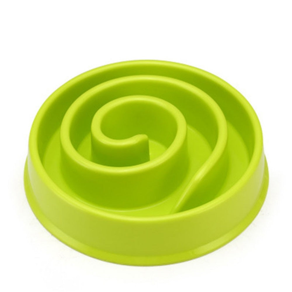 Pet Dog Feeding Food Bowls Puppy Slow Eating Feeder