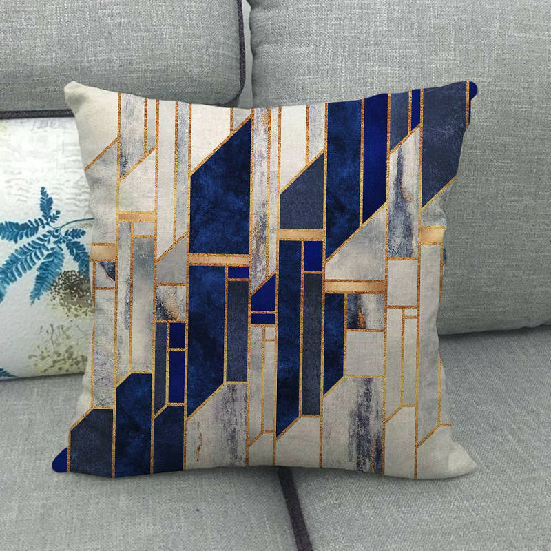 Pack of 2 - Golden Edge Design Pillow Covers Cushion Cover