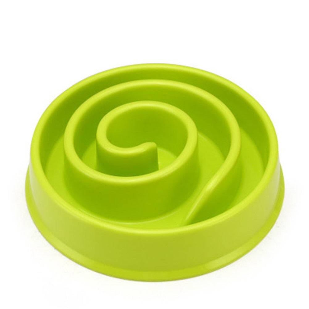 Pet Dog Feeding Food Bowls Puppy Slow Eating Feeder