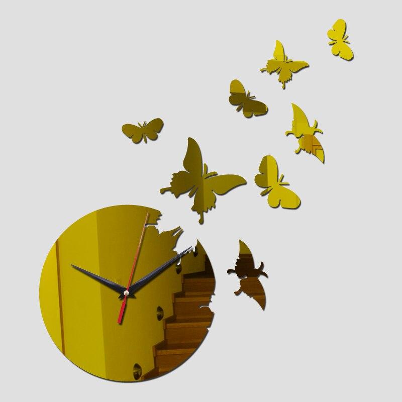 Style Wall Quartz Clocks DIY Wall Sticker Butterfly - mishiKart