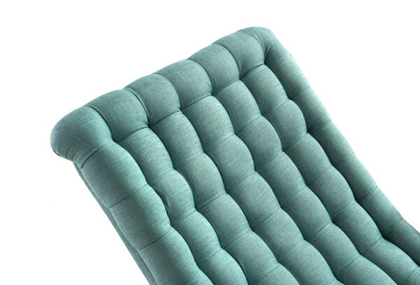Modern Rocking Lounge Chair Fabric Upholstery and Wood Luxury Rocking Chair