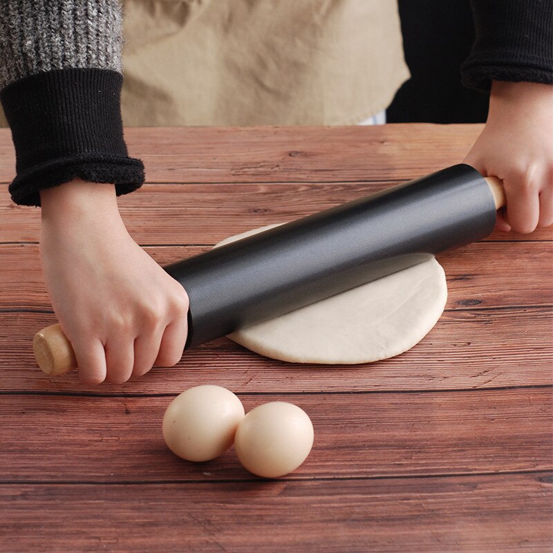 Non-Sticky Steel Rolling Pin Roller Roll Stick Belan