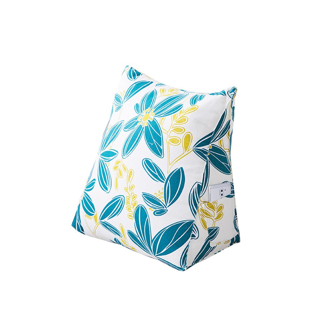 Pack of 2 Cotton Wedge Pillows - Canvas Pillow Cushion - mishiKart