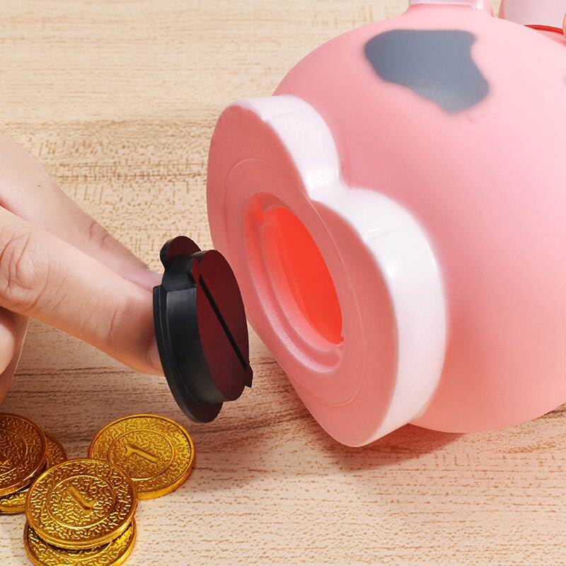 Piggy Bank for Kids - Animal Cow Money Box Safe