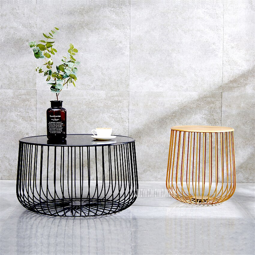 Pumpkin Shape Storage Round Coffee Tea Table Side Table