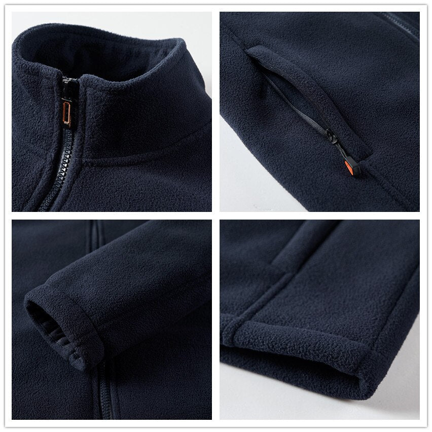 Mountain Men's Hiking Fleece Jackets Thermal Windproof