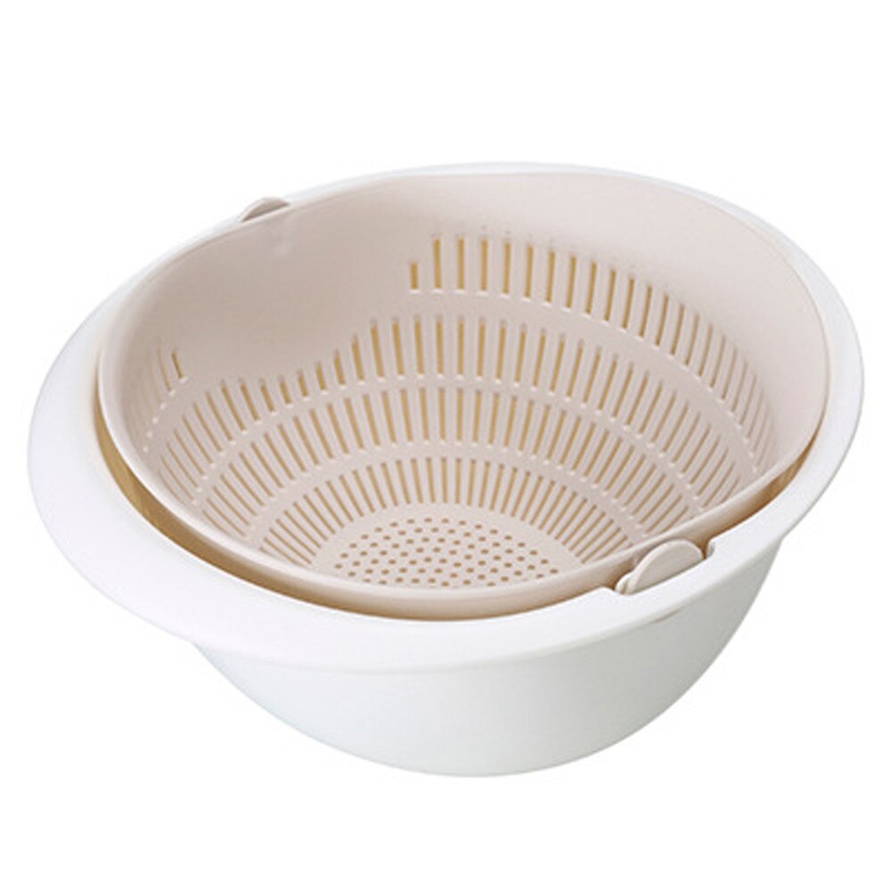 Pack of 2 Double Drain Basket Bowl Strainer