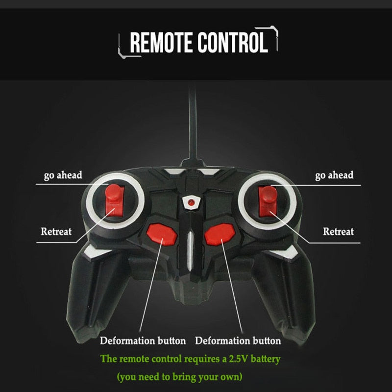 LED Light RC Car Transformation Robot Remote Control