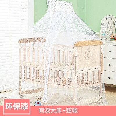 Solid Wood Crib Paint-Free Baby Bed Bassinet