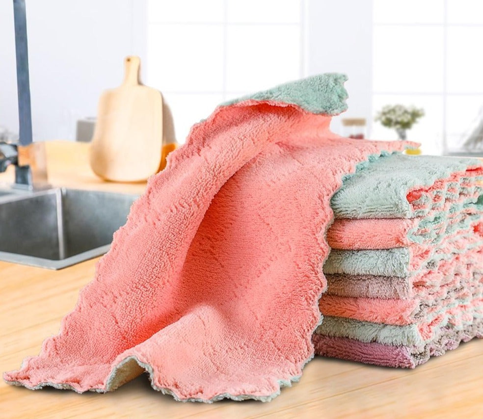 Pack of 30 - Kitchen Dish Degreasing Cloth Household Cleaning Dusting Wiping Towel