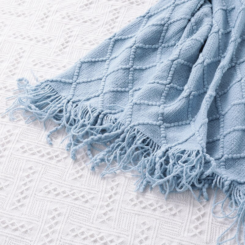 Nordic Knitted Throw Thread Sofa Blanket Home Decor