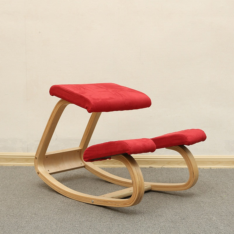 Ergonomic Kneeling Chair Stool Rocking Wooden