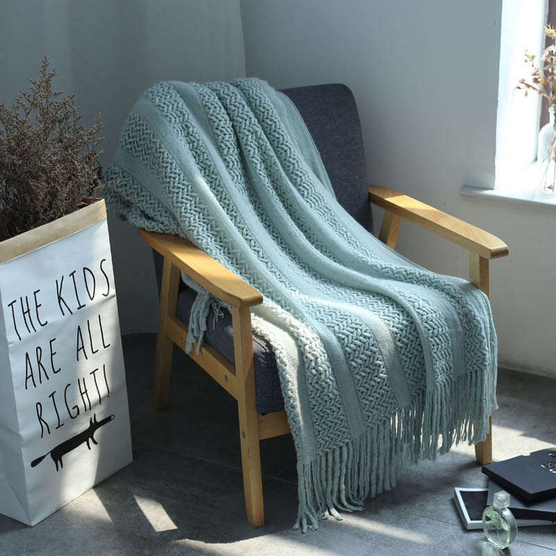 Nordic Knitted Throw Thread Sofa Blanket Home Decor