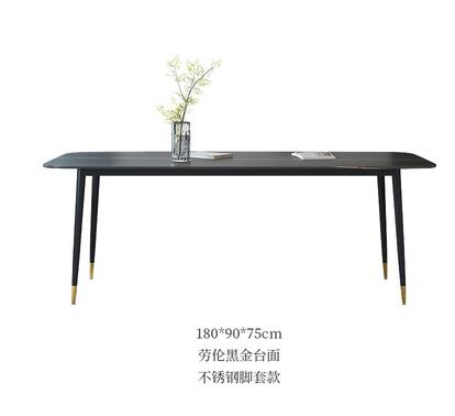 Italian Modern Rock Plate Dining Table and Chair