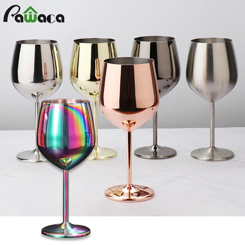 Stainless Steel Single Layer Goblet Wine Glass