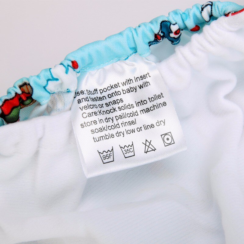 Pack of 5 - Reusable Cloth Diaper Adjustable Baby Nappies Washable Fit 3-15 kg