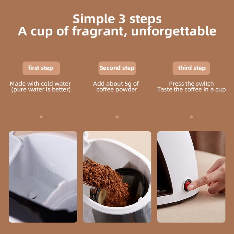 Instant Coffee Maker Thermal Drip with Coffee cup