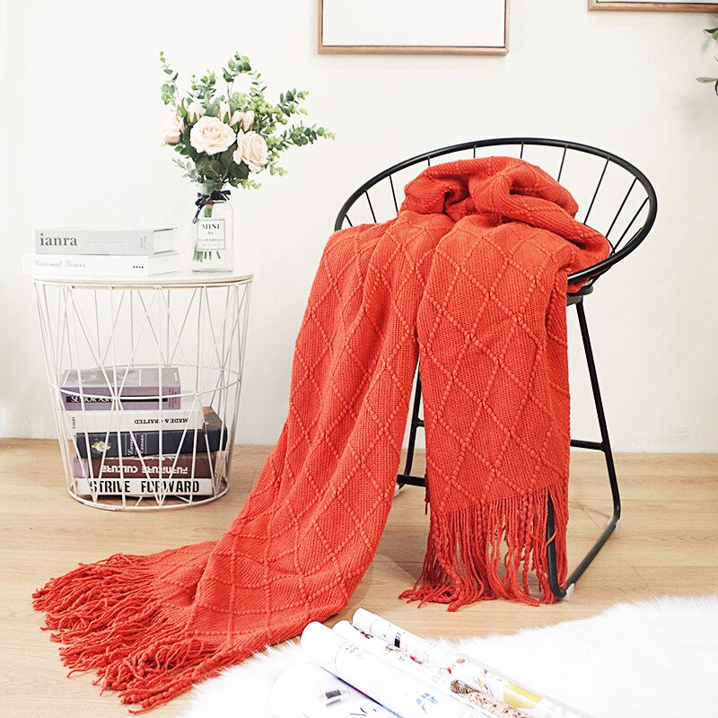 Nordic Knitted Throw Thread Sofa Blanket Home Decor