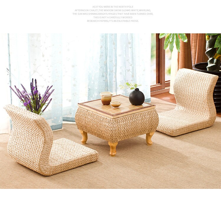 Japanese Rattan Coffee Table