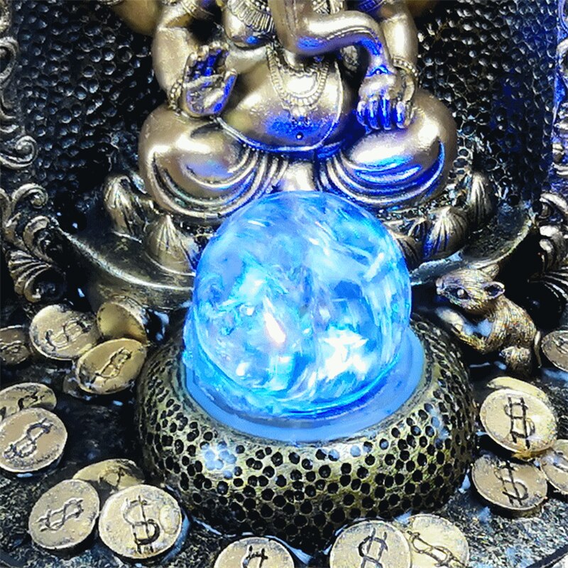 Ganesha Statue Elephant Hindu God Idol Water Fountain
